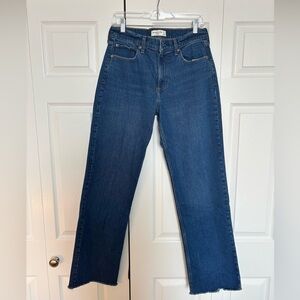 Abercrombie & Fitch, The Baggy Low Rise Jean in Dark Blue Denim